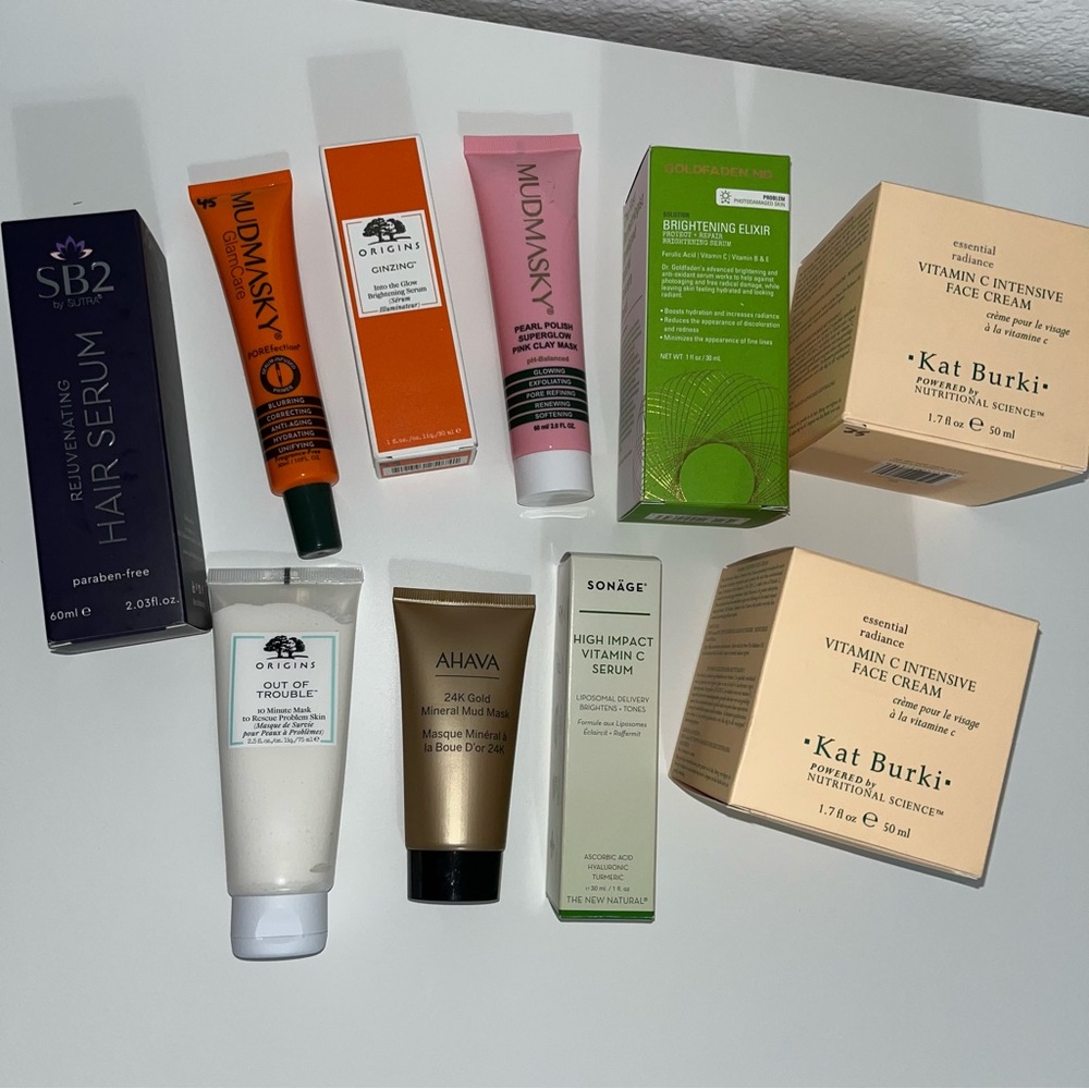 Premium Skincare Bundle – 9 New Items, Vitamin C, Masks, Serums